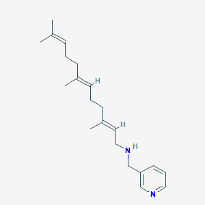 molecular formula C21H32N2 B10773240 Pyridin-3-ylmethyl-(3,7,11-trimethyl-dodeca-2,6,10-trienyl)-amine 