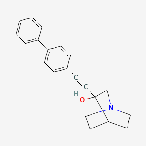 molecular formula C21H21NO B10773246 3-Biphenyl-4-ylethynyl-1-aza-bicyclo[2.2.2]octan-3-ol 