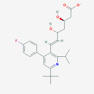 molecular formula C25H31FNO4- B10773250 (3R,6E)-7-[6-tert-butyl-4-(4-fluorophenyl)-2-(propan-2-yl)pyridin-3-yl]-3,5-dihydroxyhept-6-enoate 