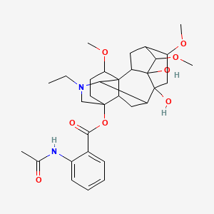 molecular formula C32H44N2O8 B10773274 Lannaconitine 