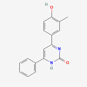 molecular formula C17H14N2O2 B10773391 4-(4-hydroxy-3-methylphenyl)-6-phenylpyrimidin-2(1H)-one 