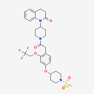 molecular formula C30H36F3N3O6S B10773424 [35S]-non-peptide OT antagonist 