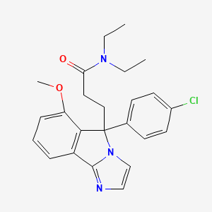 molecular formula C24H26ClN3O2 B10773456 3-[5-(4-chlorophenyl)-6-methoxyimidazo[1,2-b]isoindol-5-yl]-N,N-diethylpropanamide 