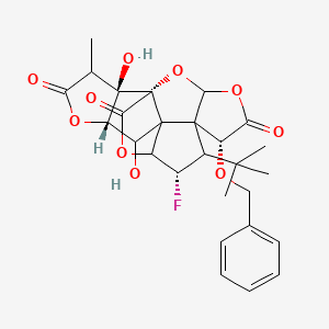 molecular formula C27H29FO10 B10773489 10-OBn-7alpha-F-gingkolide B 