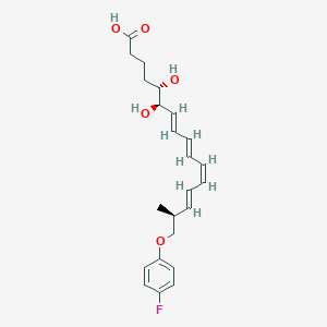 molecular formula C23H29FO5 B10773511 (5S,6R,7E,9E,11Z,13E,15S)-15-(4-fluorophenoxymethyl)-5,6-dihydroxyhexadeca-7,9,11,13-tetraenoic acid 