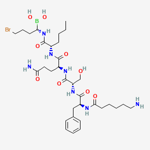 molecular formula C33H55BBrN7O9 B10773574 Ahx-FSQn(boro)Bpg 