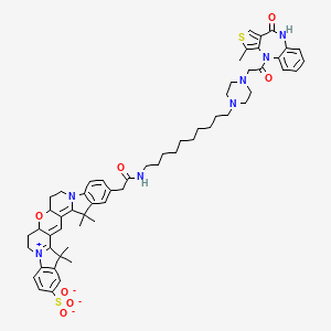 molecular formula C59H71N7O7S2-2 B10773610 Cy3B-telenzepine 