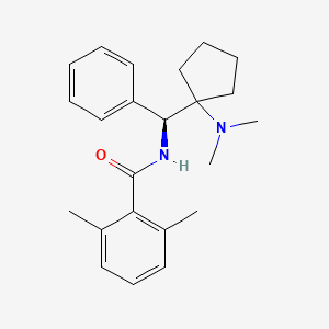 molecular formula C23H30N2O B10773678 N-[(S)-[1-(dimethylamino)cyclopentyl](phenyl)methyl]-2,6-dimethylbenzamide 