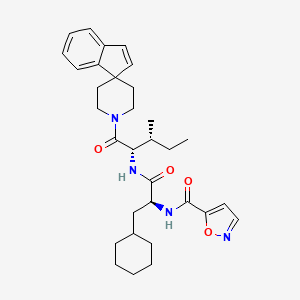 N-[(2S)-3-cyclohexyl-1-[[(2S,3R)-3-methyl-1-oxo-1-spiro[indene-1,4'-piperidine]-1'-ylpentan-2-yl]amino]-1-oxopropan-2-yl]-1,2-oxazole-5-carboxamide