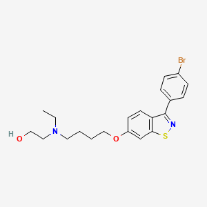 2-((4-(3-(4-Bromophenyl)benzo[d]isothiazol-6-yloxy)butyl)(ethyl)amino)ethanol hydrochloride