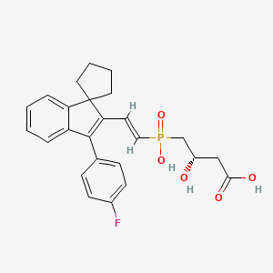 (3S)-4-[[(E)-2-[3'-(4-fluorophenyl)spiro[cyclopentane-1,1'-indene]-2'-yl]ethenyl]-hydroxyphosphoryl]-3-hydroxybutanoic acid