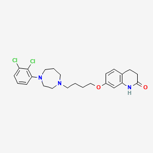 molecular formula C24H29Cl2N3O2 B10773833 7-{4-[4-(2,3-Dichlorophenyl)-1,4-diazepan-1-yl]butoxy}-1,2,3,4-tetrahydroquinolin-2-one 