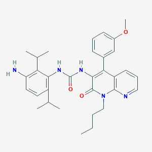 1-(3-Amino-2,6-diisopropylphenyl)-3-(1-butyl-4-(3-methoxyphenyl)-2-oxo-1,2-dihydro-1,8-naphthyridin-3-yl)urea hydrochloride