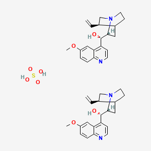 (S)-[(2R,5R)-5-ethenyl-1-azabicyclo[2.2.2]octan-2-yl]-(6-methoxyquinolin-4-yl)methanol;sulfuric acid