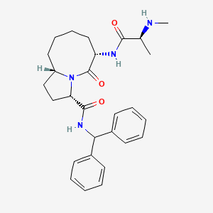 (3S,6S,10aS)-N-benzhydryl-6-[[(2S)-2-(methylamino)propanoyl]amino]-5-oxo-2,3,6,7,8,9,10,10a-octahydro-1H-pyrrolo[1,2-a]azocine-3-carboxamide