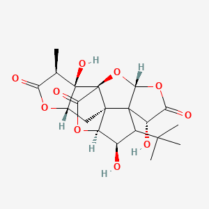 (1R,3R,6R,8S,9R,10S,11S,13S,16S,17R)-8-tert-butyl-6,9,17-trihydroxy-16-methyl-2,4,14,19-tetraoxahexacyclo[8.7.2.01,11.03,7.07,11.013,17]nonadecane-5,15,18-trione