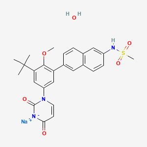 molecular formula C26H28N3NaO6S B10774054 Dasabuvir sodium monohydrate CAS No. 1456607-55-8