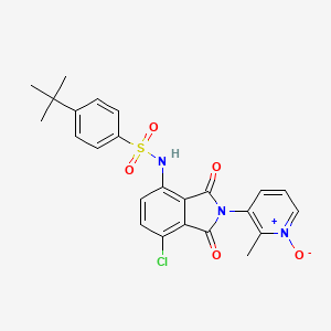 molecular formula C24H22ClN3O5S B10774082 4-tert-butyl-N-[7-chloro-2-(2-methyl-1-oxidopyridin-1-ium-3-yl)-1,3-dioxoisoindol-4-yl]benzenesulfonamide 