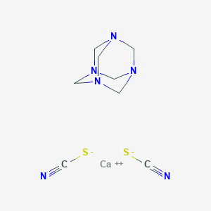 molecular formula C8H12CaN6S2 B10774088 Calcium hexamine thiocyanate CAS No. 859974-17-7