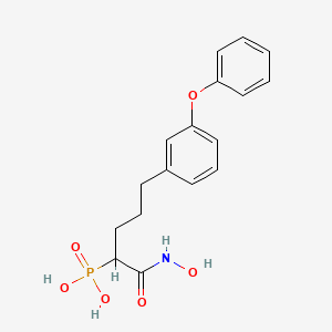 [1-(Hydroxyamino)-1-oxo-5-(3-phenoxyphenyl)pentan-2-yl]phosphonic acid