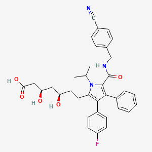 (3R,5R)-7-[5-[(4-cyanophenyl)methylcarbamoyl]-3-(4-fluorophenyl)-4-phenyl-1-propan-2-ylpyrrol-2-yl]-3,5-dihydroxyheptanoic acid