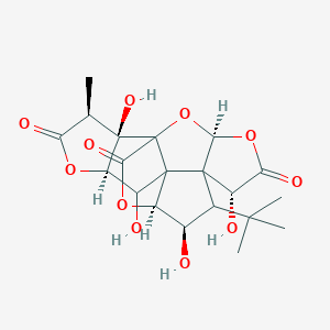 molecular formula C20H24O11 B10774136 (3S,6R,8S,9R,10S,12R,13R,16S,17R)-8-tert-butyl-6,9,12,17-tetrahydroxy-16-methyl-2,4,14,19-tetraoxahexacyclo[8.7.2.01,11.03,7.07,11.013,17]nonadecane-5,15,18-trione 