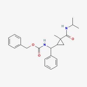 benzyl N-({2-methyl-2-[(propan-2-yl)carbamoyl]cyclopropyl}(phenyl)methyl)carbamate