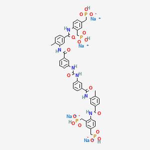 tetrasodium;[2-[[3-[[3-[[3-[[5-[[2,4-bis[[hydroxy(oxido)phosphoryl]methyl]phenyl]carbamoyl]-2-methylphenyl]carbamoyl]phenyl]carbamoylamino]benzoyl]amino]-4-methylbenzoyl]amino]-5-[[hydroxy(oxido)phosphoryl]methyl]phenyl]methyl-hydroxyphosphinate