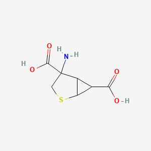 molecular formula C7H9NO4S B10774181 2-Thiabicyclo[3.1.0]hexane-4,6-dicarboxylicacid,4-amino-,(1R,4S,5S,6S)-(9CI) 