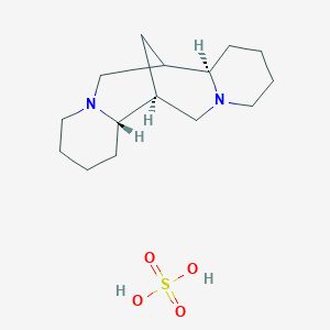 molecular formula C15H28N2O4S B10774222 (1S,2S,10R)-7,15-Diazatetracyclo[7.7.1.02,7.010,15]heptadecane;sulfuric acid 