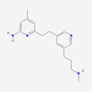 molecular formula C17H24N4 B10774268 4-Methyl-6-(2-(5-(3-(Methylamino)propyl)pyridin-3-Yl)ethyl)pyridin-2-Amine 