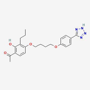 1-[2-hydroxy-3-propyl-4-[4-[4-(2H-tetrazol-5-yl)phenoxy]butoxy]phenyl]ethanone