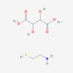 2-Aminoethanethiol;2,3-dihydroxybutanedioate;hydron