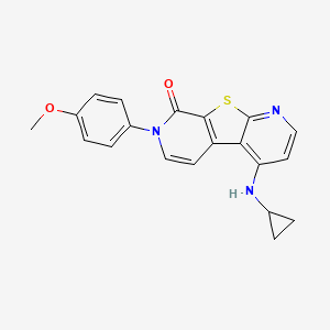 13-(cyclopropylamino)-5-(4-methoxyphenyl)-8-thia-5,10-diazatricyclo[7.4.0.02,7]trideca-1(13),2(7),3,9,11-pentaen-6-one