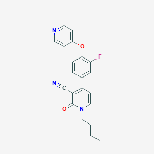 1-Butyl-4-{3-fluoro-4-[(2-methylpyridin-4-yl)oxy]phenyl}-2-oxo-1,2-dihydropyridine-3-carbonitrile