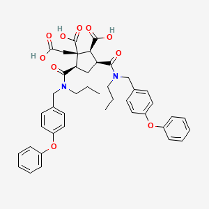 (1S,2S,3S,5R)-1-(carboxymethyl)-3,5-bis({[(4-phenoxyphenyl)methyl](propyl)carbamoyl})cyclopentane-1,2-dicarboxylic acid