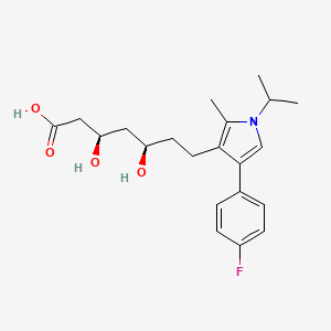 molecular formula C21H28FNO4 B10774391 (3R,5R)-7-[4-(4-fluorophenyl)-2-methyl-1-propan-2-ylpyrrol-3-yl]-3,5-dihydroxyheptanoic acid 