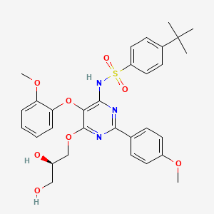 (R)-4-(tert-Butyl)-N-(6-(2,3-dihydroxypropoxy)-5-(2-methoxyphenoxy)-2-(4-methoxyphenyl)pyrimidin-4-yl)benzenesulfonamide