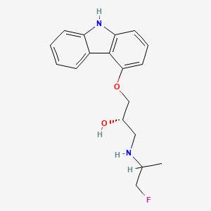 molecular formula C18H21FN2O2 B10774600 (S)-flurocarazolol 