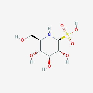 molecular formula C6H13NO7S B10774609 (2S,3R,4S,5R,6R)-3,4,5-trihydroxy-6-(hydroxymethyl)piperidine-2-sulfonic acid CAS No. 81703-56-2