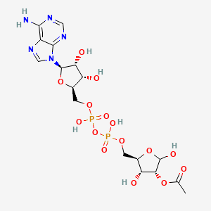 molecular formula C17H25N5O15P2 B10774625 2''-O-acetyl-ADP-D-ribose 