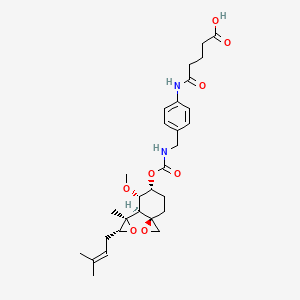 molecular formula C29H40N2O8 B10774667 (3S)-N-hydroxy-4-{4-[(4-hydroxybut-2-yn-1-yl)oxy]benzenesulfonyl}-2,2-dimethylthiomorpholine-3-carboxamide 