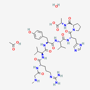 N-(1-(N-(N-(N-(N-(N2-(N-Methylglycyl-L-arginyl)-L-L-valyl)-L-tyrosyl)-L-valyl)-L-histidyl)-L-prolyl)-L-alanine acetate (salt) hydrate