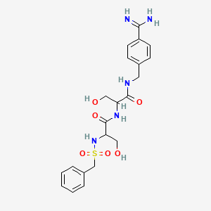 2-[[2-(benzylsulfonylamino)-3-hydroxypropanoyl]amino]-N-[(4-carbamimidoylphenyl)methyl]-3-hydroxypropanamide