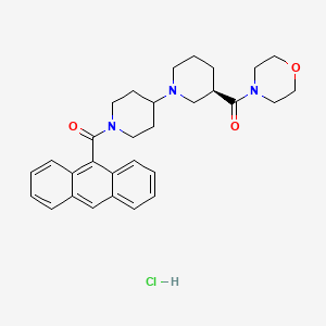 [(3R)-1-[1-(anthracene-9-carbonyl)piperidin-4-yl]piperidin-3-yl]-morpholin-4-ylmethanone;hydrochloride