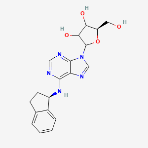 (5R)-2-[6-[[(1R)-2,3-dihydro-1H-inden-1-yl]amino]purin-9-yl]-5-(hydroxymethyl)oxolane-3,4-diol