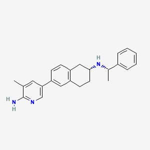 3-methyl-5-[(6R)-6-[[(1S)-1-phenylethyl]amino]-5,6,7,8-tetrahydronaphthalen-2-yl]pyridin-2-amine