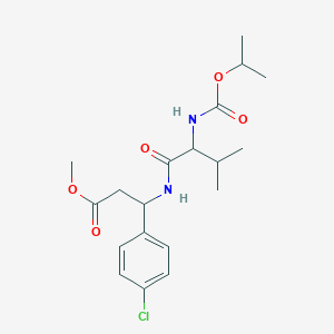 methyl 3-(4-chlorophenyl)-3-{[N-(isopropoxycarbonyl)valyl]amino}propanoate