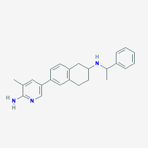 3-Methyl-5-[6-(1-phenylethylamino)-5,6,7,8-tetrahydronaphthalen-2-yl]pyridin-2-amine