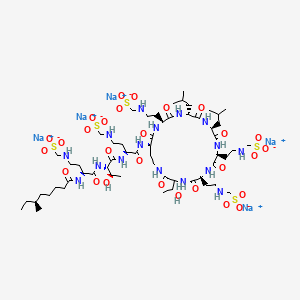 molecular formula C58H105N16Na5O28S5 B10774828 Colistin A sodium methanesulfonate CAS No. 24708-58-5